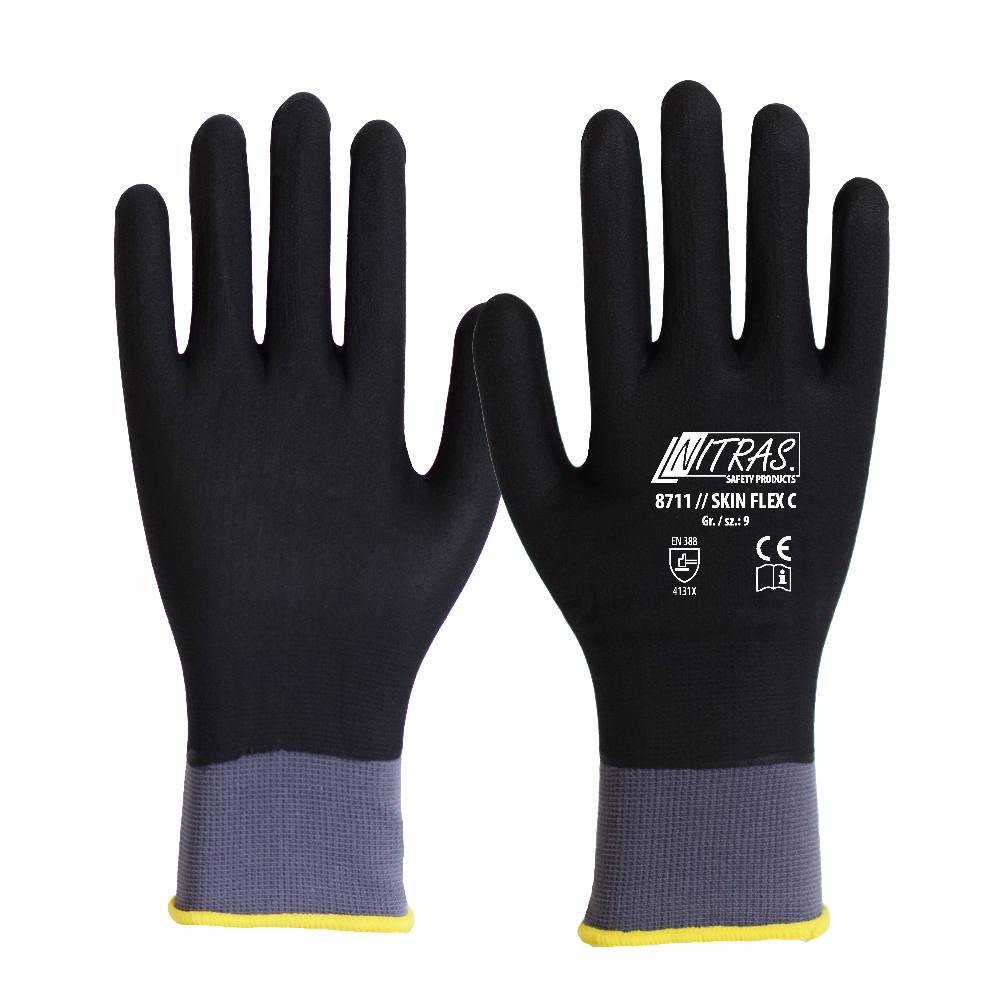 Der neue Schutzhandschuh aus spezial-Stretch-Strick f&uuml;r feuchte und &ouml;lige Ojekte (Bild &copy; AS Arbeitsschutz GmbH)
